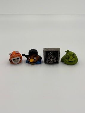 RARE Star Wars Angry Birds Telepods Toy Lot- Ewok Lando Han Solo Carbonite Jabba